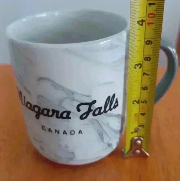 Niagara  Falls Canada Grey and White Marble Design Ceramic Coffee Tea Mug - Picture 2 of 6